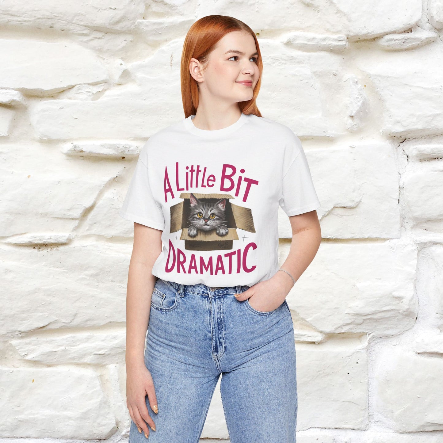 ''A Little Bit Dramatic'' CatT-shirt for Women 100% Cotton* - Nunu&Miao Studio