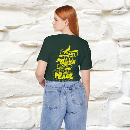 "You Have the Power to Protect Your Peace" Cat T-Shirt| Front & Back Design | Nunu&Miao Studio