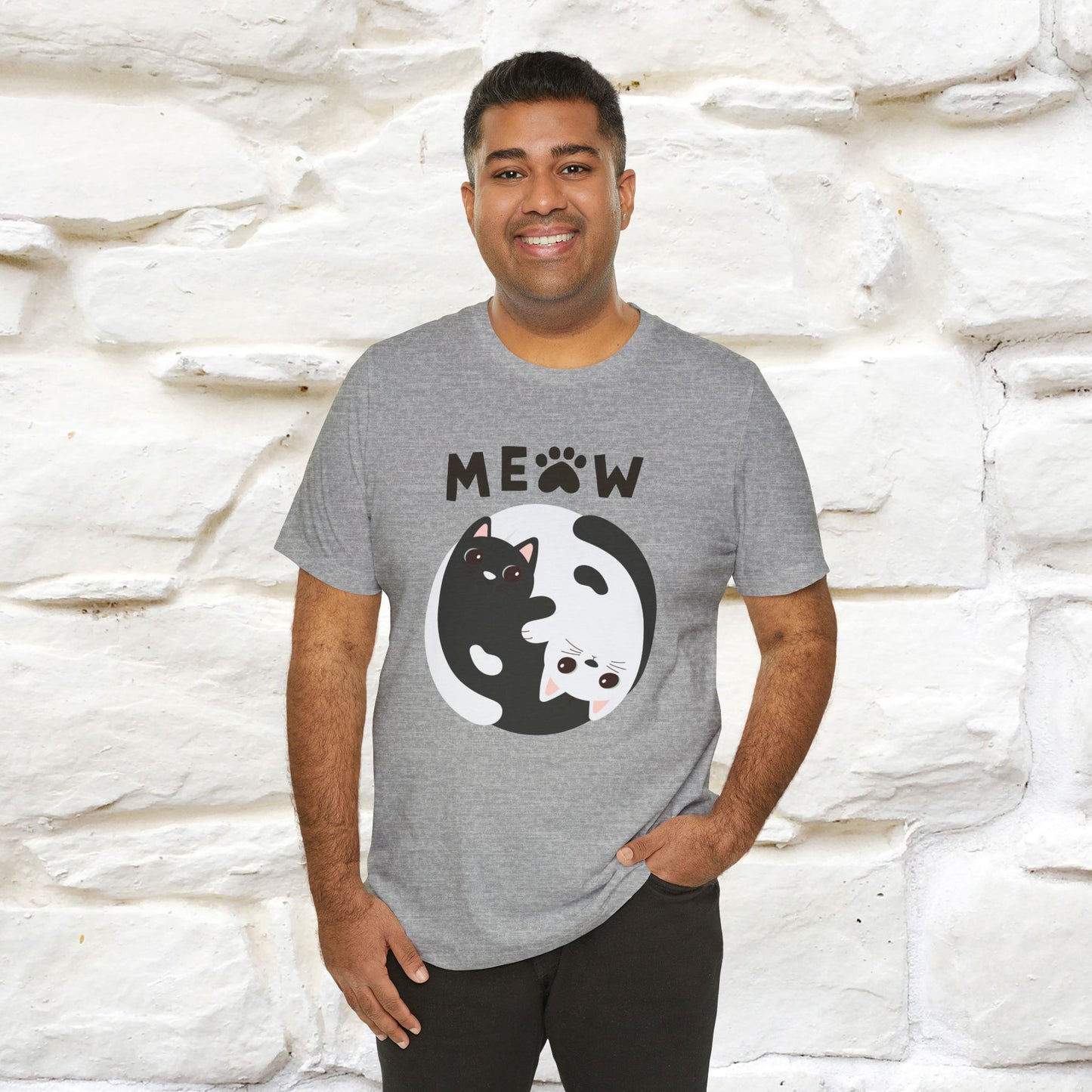 ''Ying Yang Meow''  Cat T-shirt for Men and Women  100% Cotton*