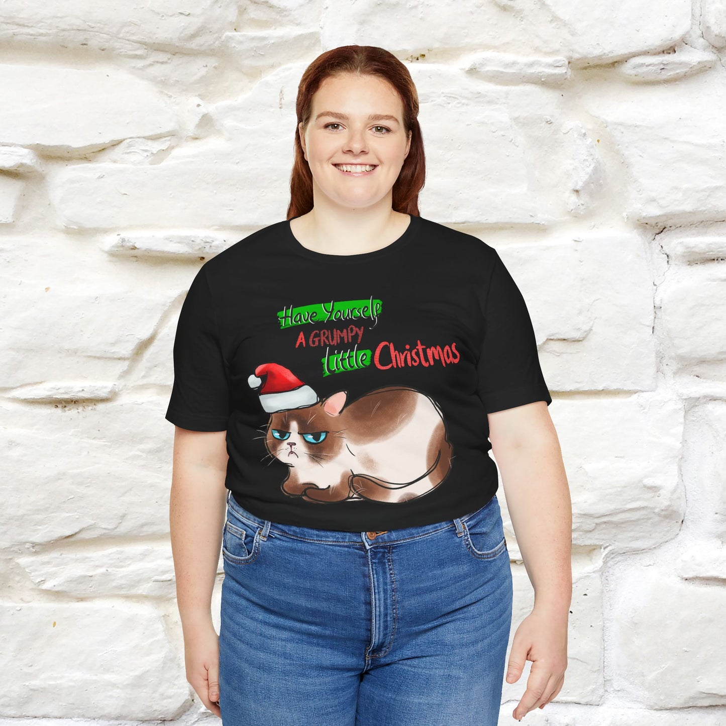 Have Yourself a Grumpy Little Christmas | Festive Cat Christmas Shirt for Men & Women | 100% Cotton*