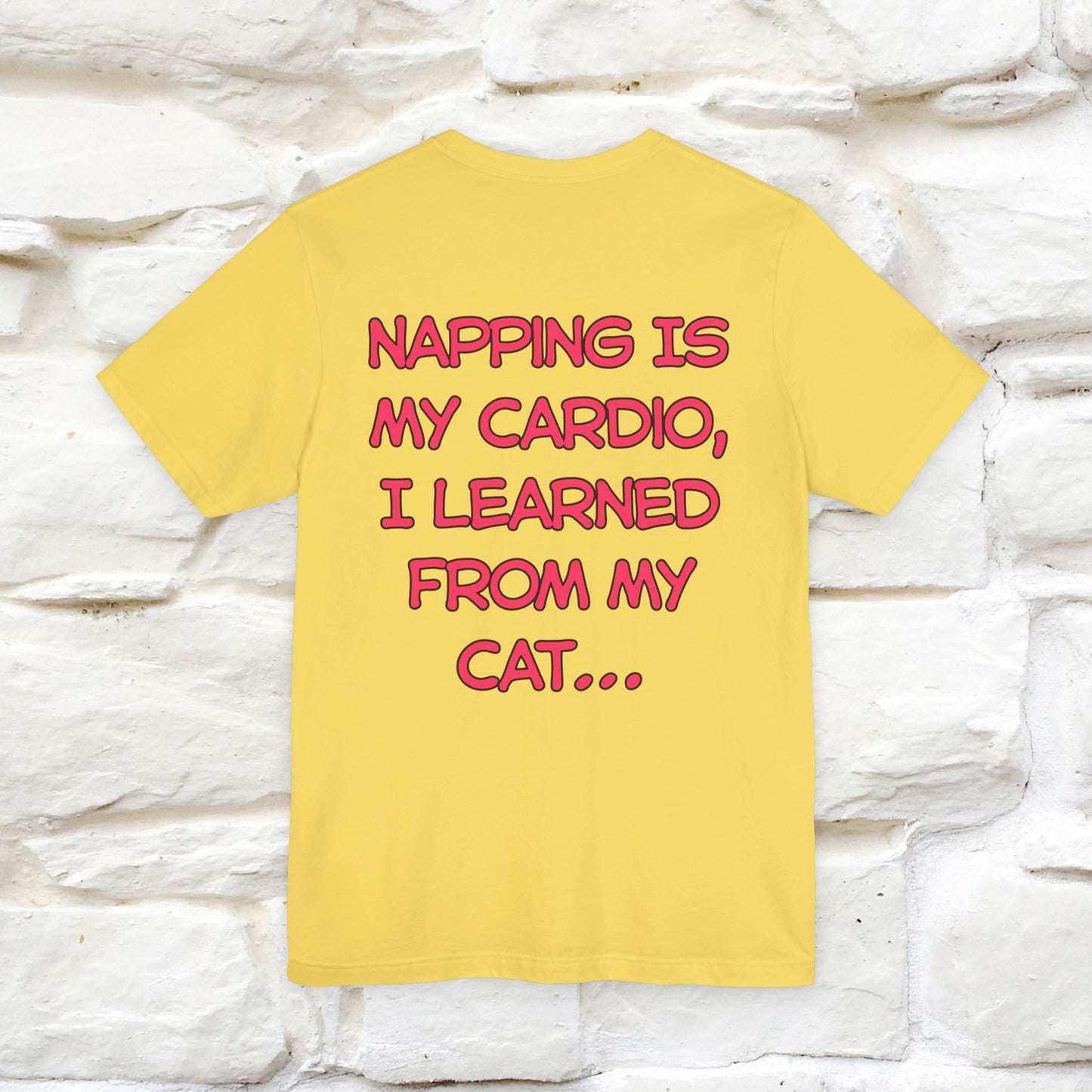 "Napping Is My Cardio, I Learned From My Cat…" Funny Cat T-shirt | Nunu&Miao Studio