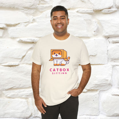 "Catbox Sitting" Funny Cat T-Shirt for Men & Women | 100% Cotton*