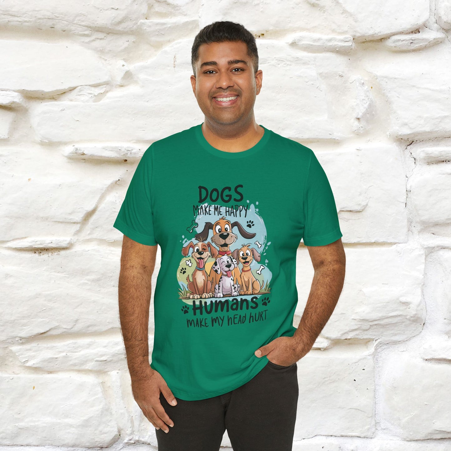 " Dogs Make Me Happy ..."  T-shirt |Nunu&Miao Studio