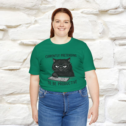 "Currently Pretending To Be Productive" |Cat T-Shirt | Nunu&Miao Studio