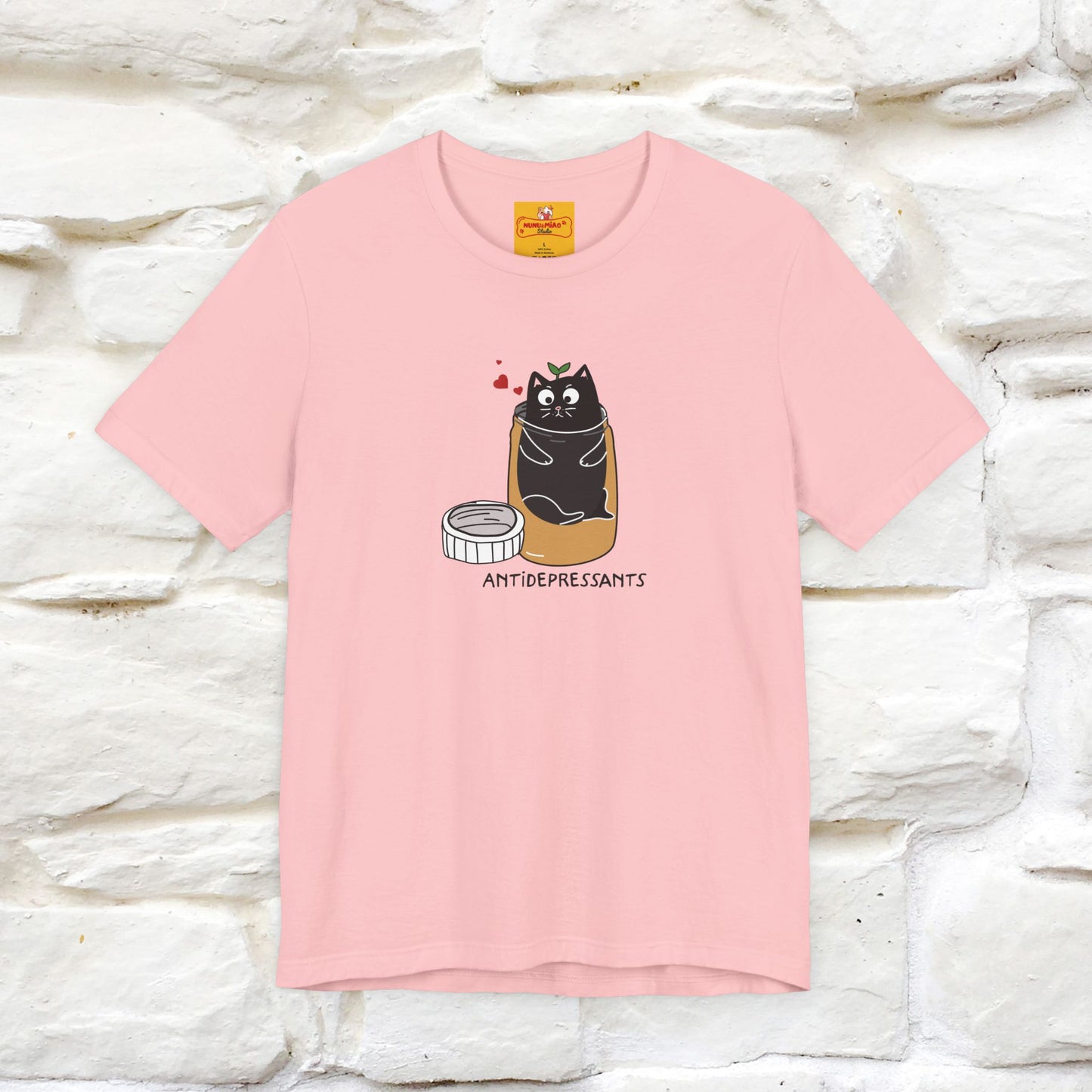 "Antidepressants" Cat T-Shirt | Front & Back Design | Nunu&Miao Studio