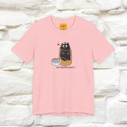 "Antidepressants" Cat T-Shirt | Front & Back Design | Nunu&Miao Studio