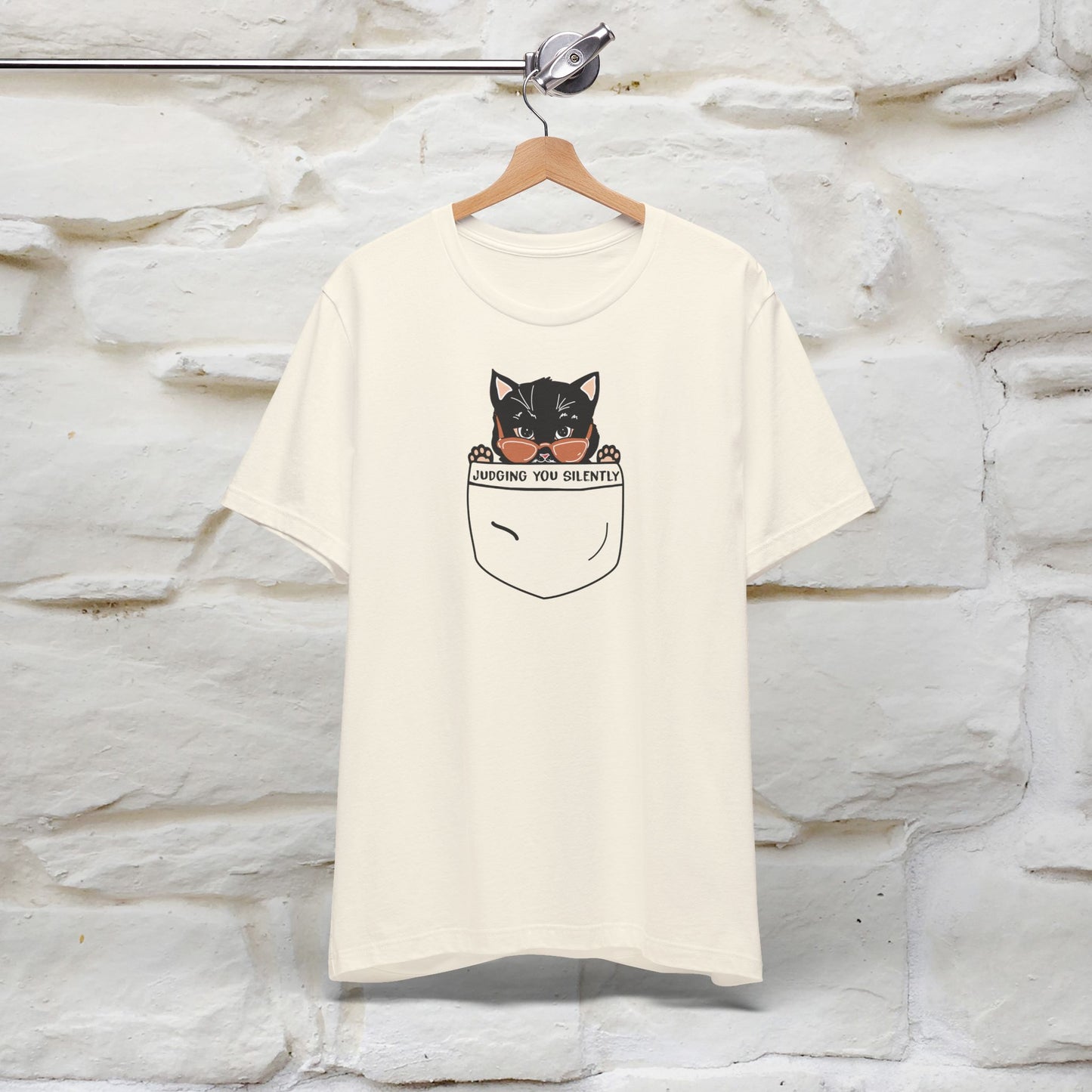 Judging You Silently Cat T-Shirt for Men | 100% Cotton* Funny & Sassy Tee