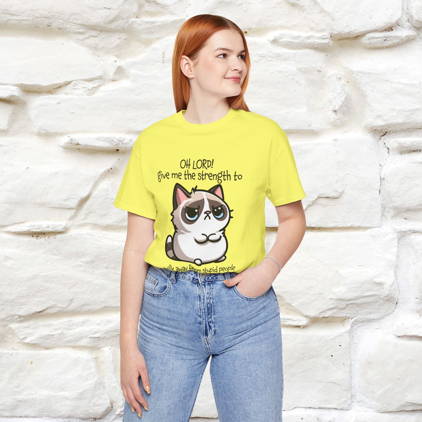 ''Oh Lord! Give Me Strength to ...'' Cat T-Shirt |  | Nunu&Miao Studio