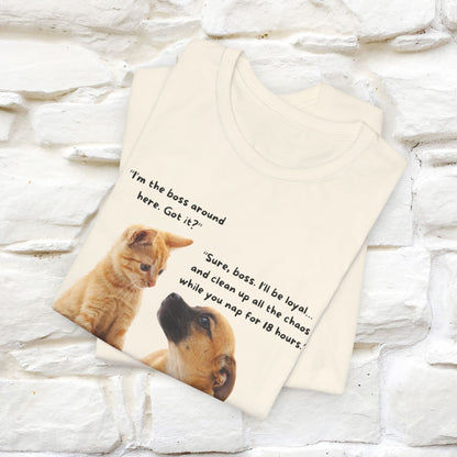 ''I am The Boss Here'' Funny Cat T-shirt for Men and Women  100% Cotton*