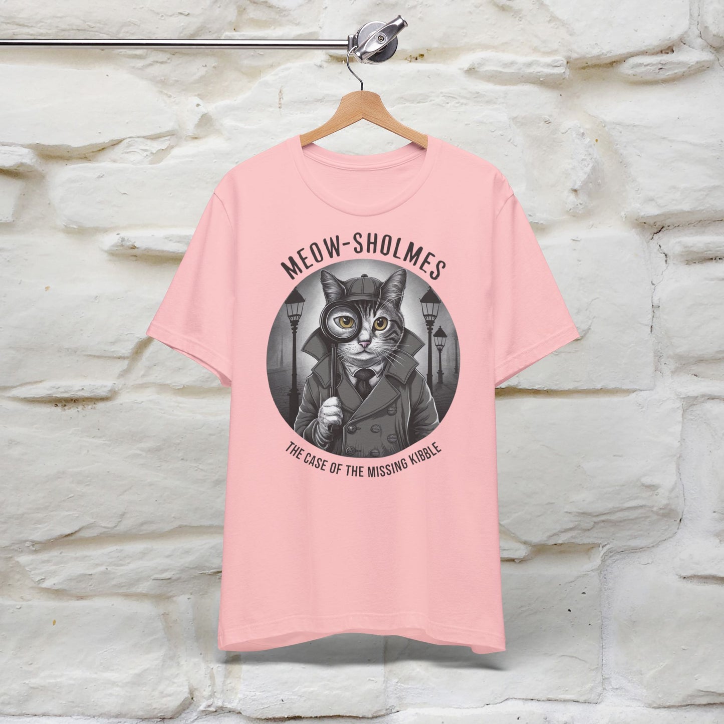 Meow-Sholmes: The Case of the Missing Kibble T-Shirt | Detective Cat Tee for Men & Women | 100% Cotton*