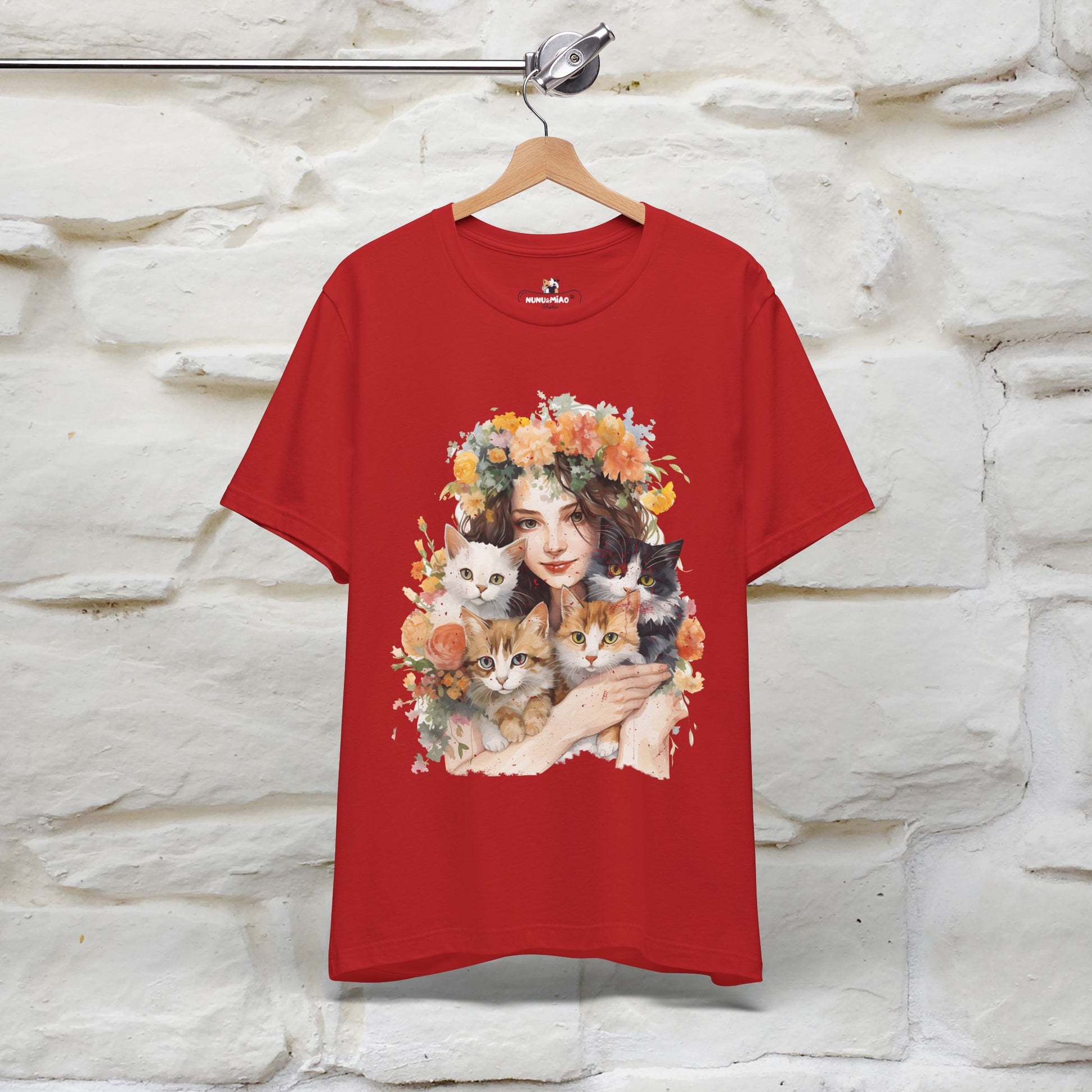 "Blossoming Love" T-shirt for Women 100% Cotton* - Nunu&Miao Studio