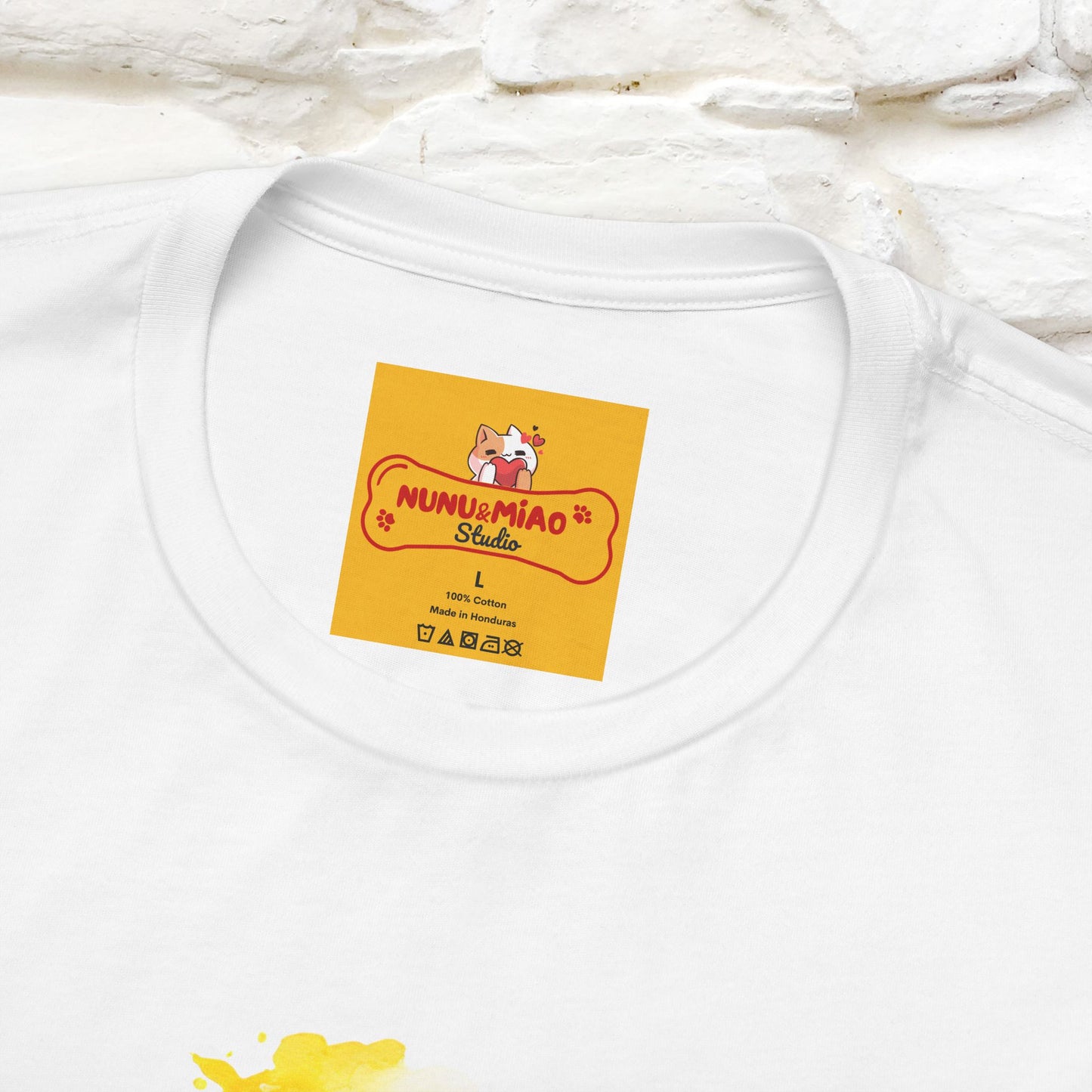"Il Pittore'' Cat T-Shirt Front and Back Design | Nunu&Miao Studio