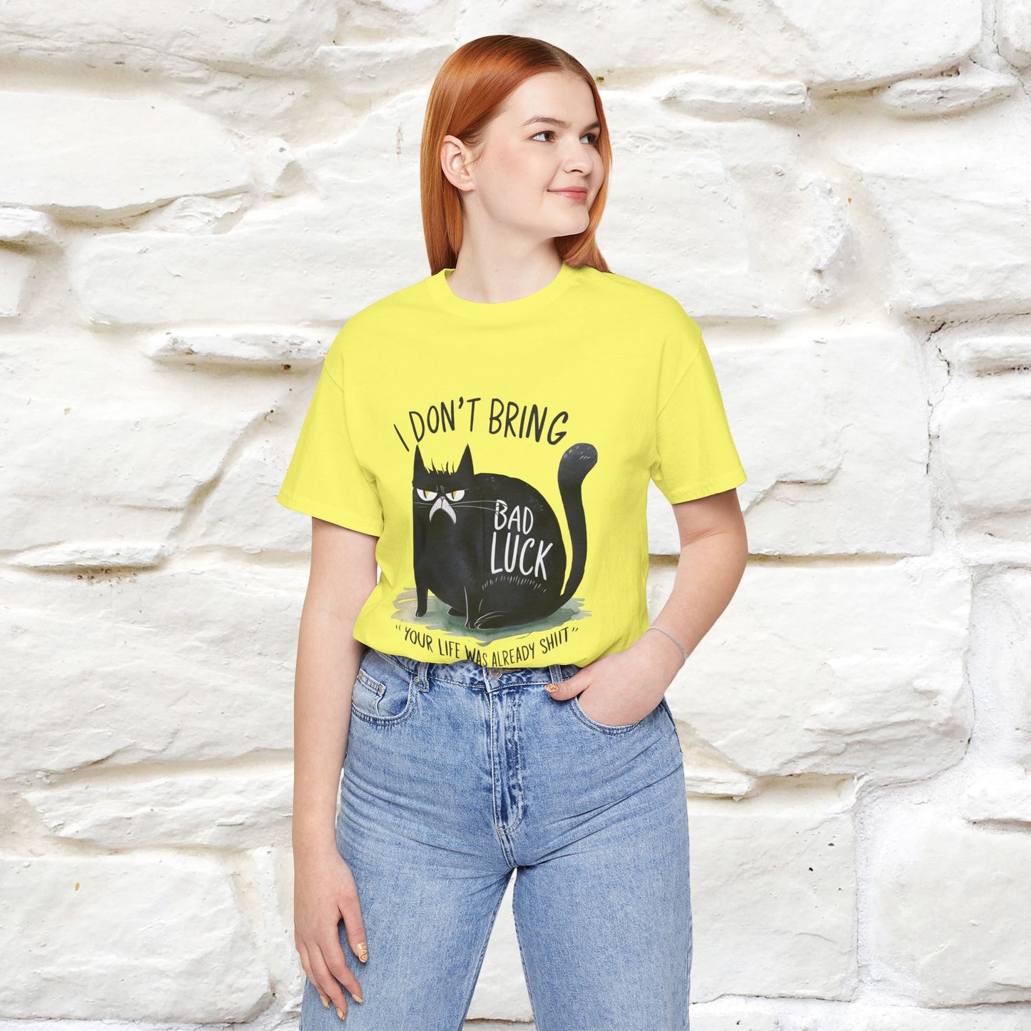 I Don’t Bring Bad Luck, Your Life Was Already Sh... Cat T-Shirt | Nunu^Miao Studio