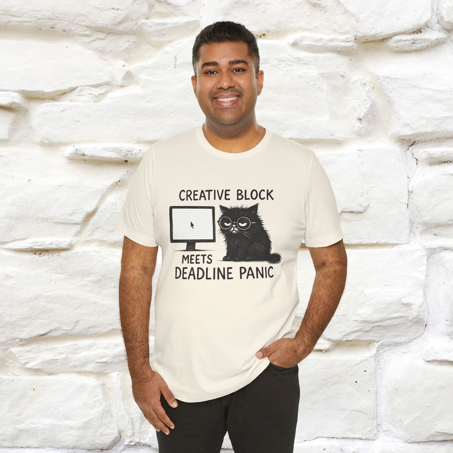 "Creative Block Meets Deadline..." |Cat T-Shirt | Nunu&Miao Studio