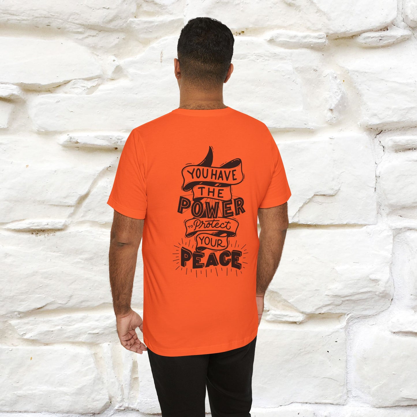 "You Have the Power to Protect Your Peace" Cat T-Shirt for Men & Women | Front & Back Design | 100% Cotton*