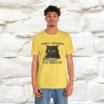 "Currently Pretending To Be Productive" |Cat T-Shirt | Nunu&Miao Studio