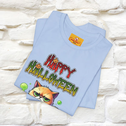 "Angry Cat Happy Halloween" Cat  T-shirt |Nunu&Miao Studio