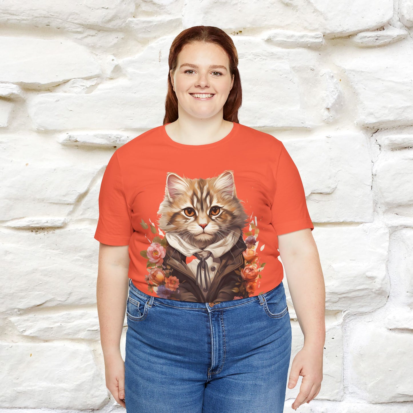 "Mr. Meow" Elegante T-shirt con gatto per uomo e donna | 100% cotone*