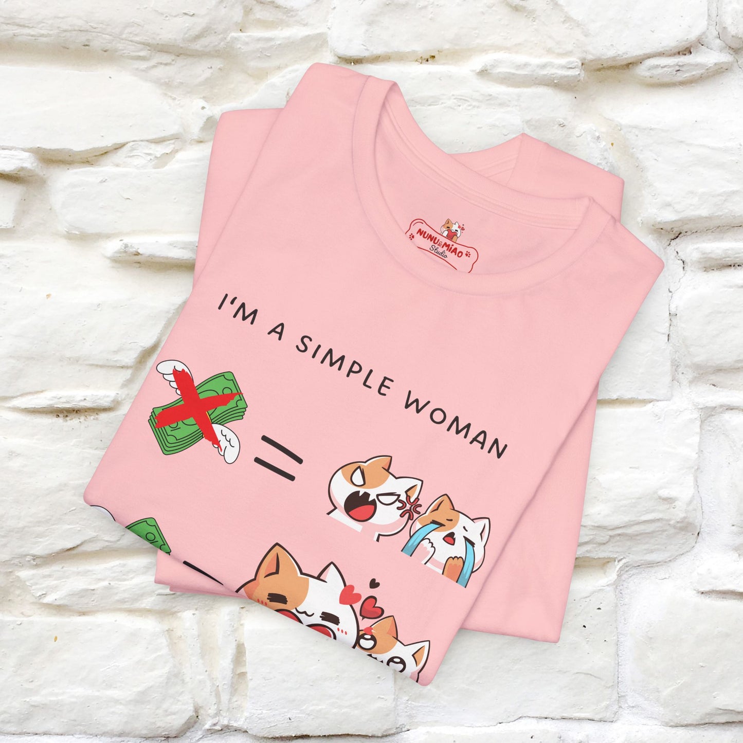 "I'm A Simple Woman" Funny Cat T-shirt for Women | 100% Cotton* 🐾