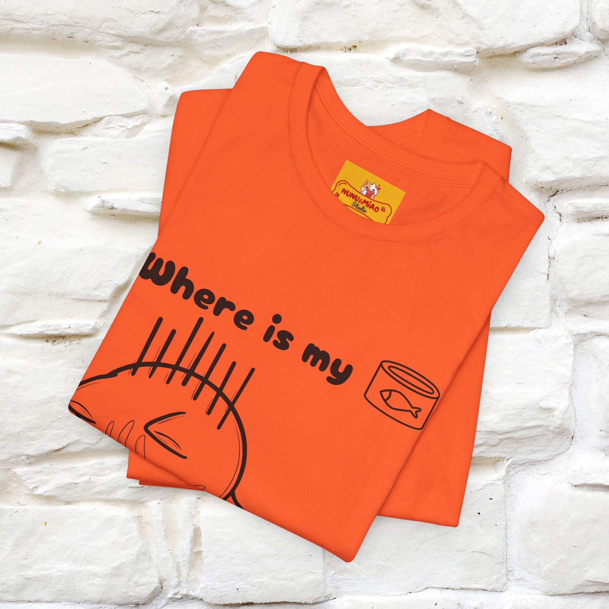 "Where Is My Tuna?" Cat T-Shirt | Nunu&Miao Studio - Nunu&Miao Studio