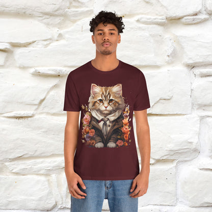 "Mr. Meow" Elegante T-shirt con gatto per uomo e donna | 100% cotone*
