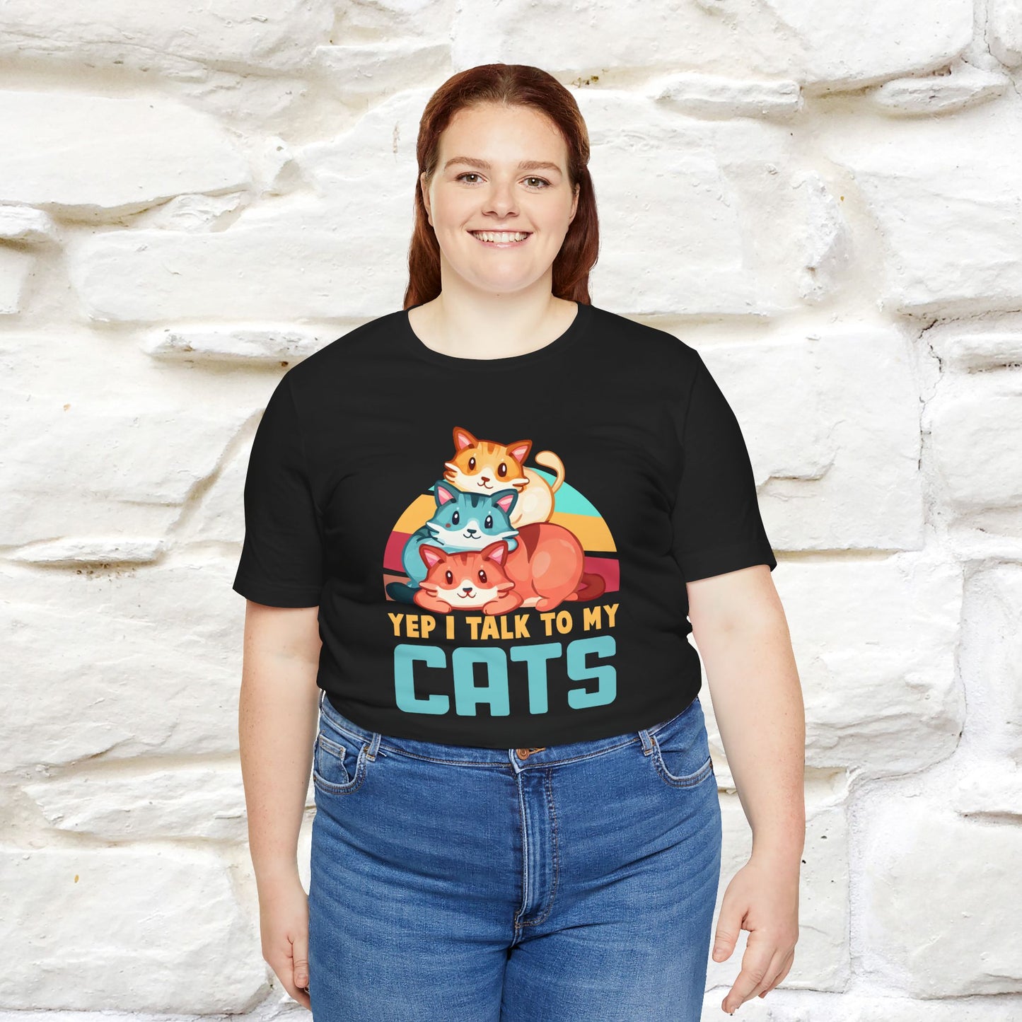 ''Yep, I Talk To My Cats'' Cute Cat T-Shirt for Men & Women | 100% Cotton* 🐾