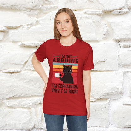 Non sto discutendo, sto spiegando perché ho ragione T-shirt con gatto per uomo e donna | 100% cotone* Maglietta divertente