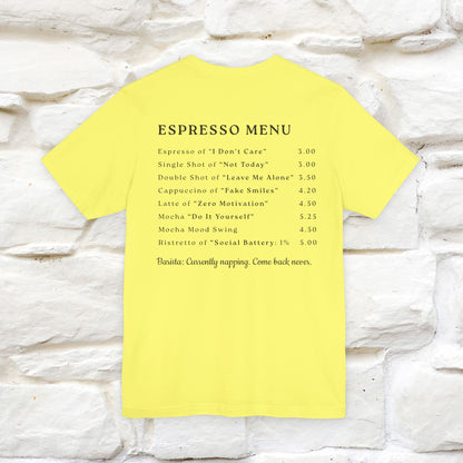 "More Espresso Less Depresso" |Cat T-Shirt | Nunu&Miao Studio