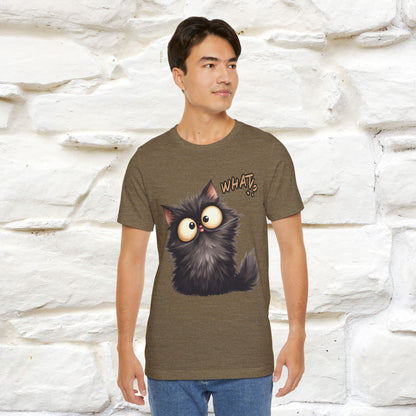 What? Cat T-Shirt for Men & Women | 100% Cotton* Funny & Stylish Tee