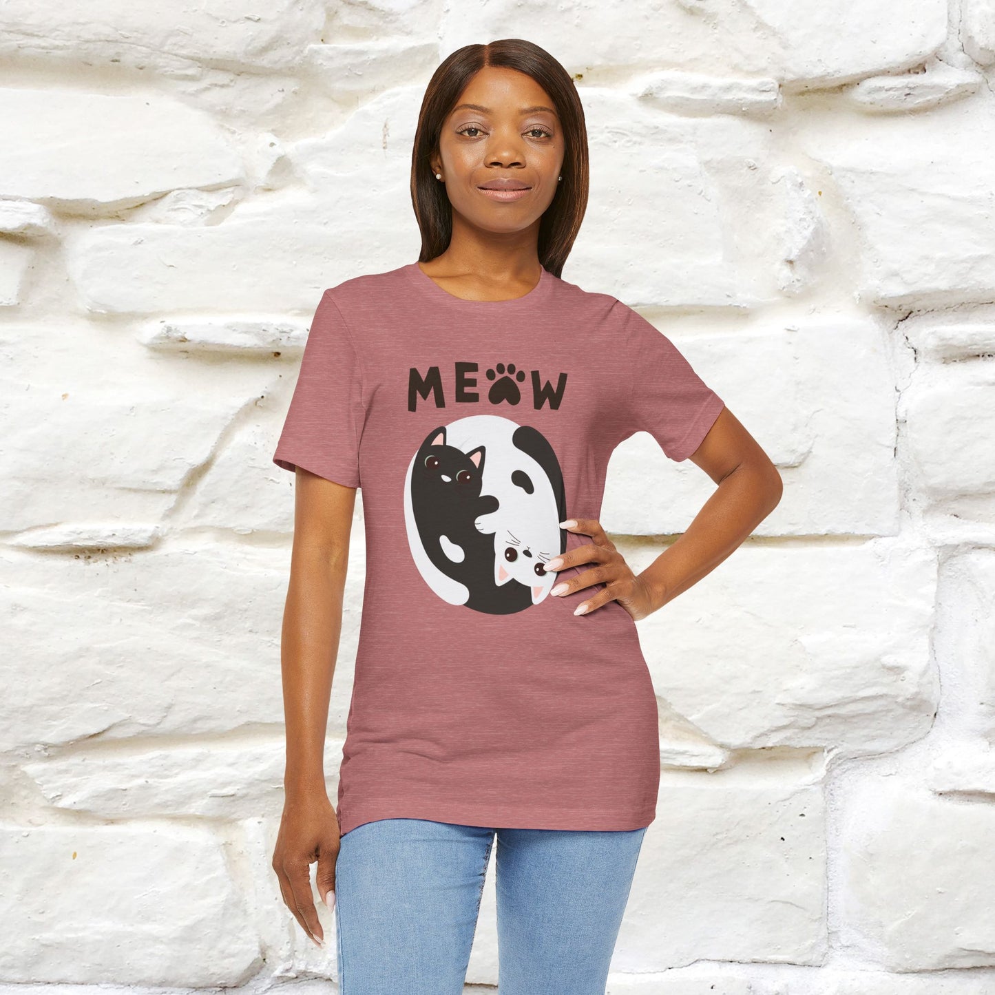 ''Ying Yang Meow''  Cat T-shirt for Men and Women  100% Cotton*