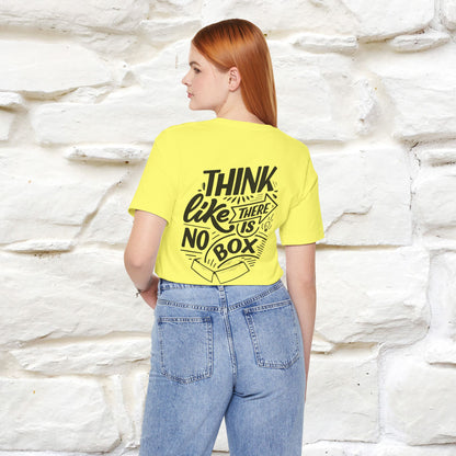 "Think Like There Is No Box" Cat T-Shirt| Front & Back Design | Nunu&Miao Studio