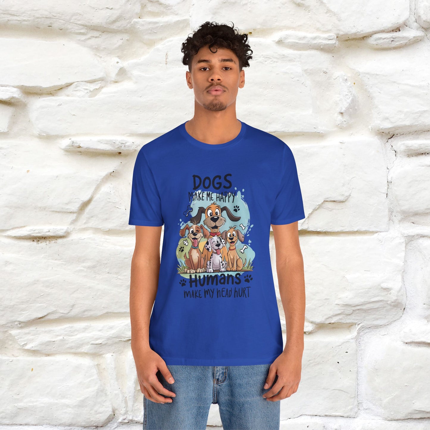 " Dogs Make Me Happy ..."  T-shirt |Nunu&Miao Studio