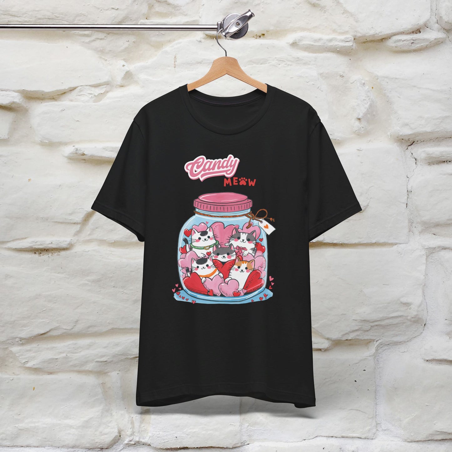 ''Candy Meow'' Cat T-shirt for Women 100% Cotton* - Nunu&Miao Studio