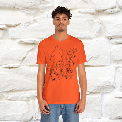 "Cat Flower !" Cat T-Shirt for Men & Women | 100% Cotton*