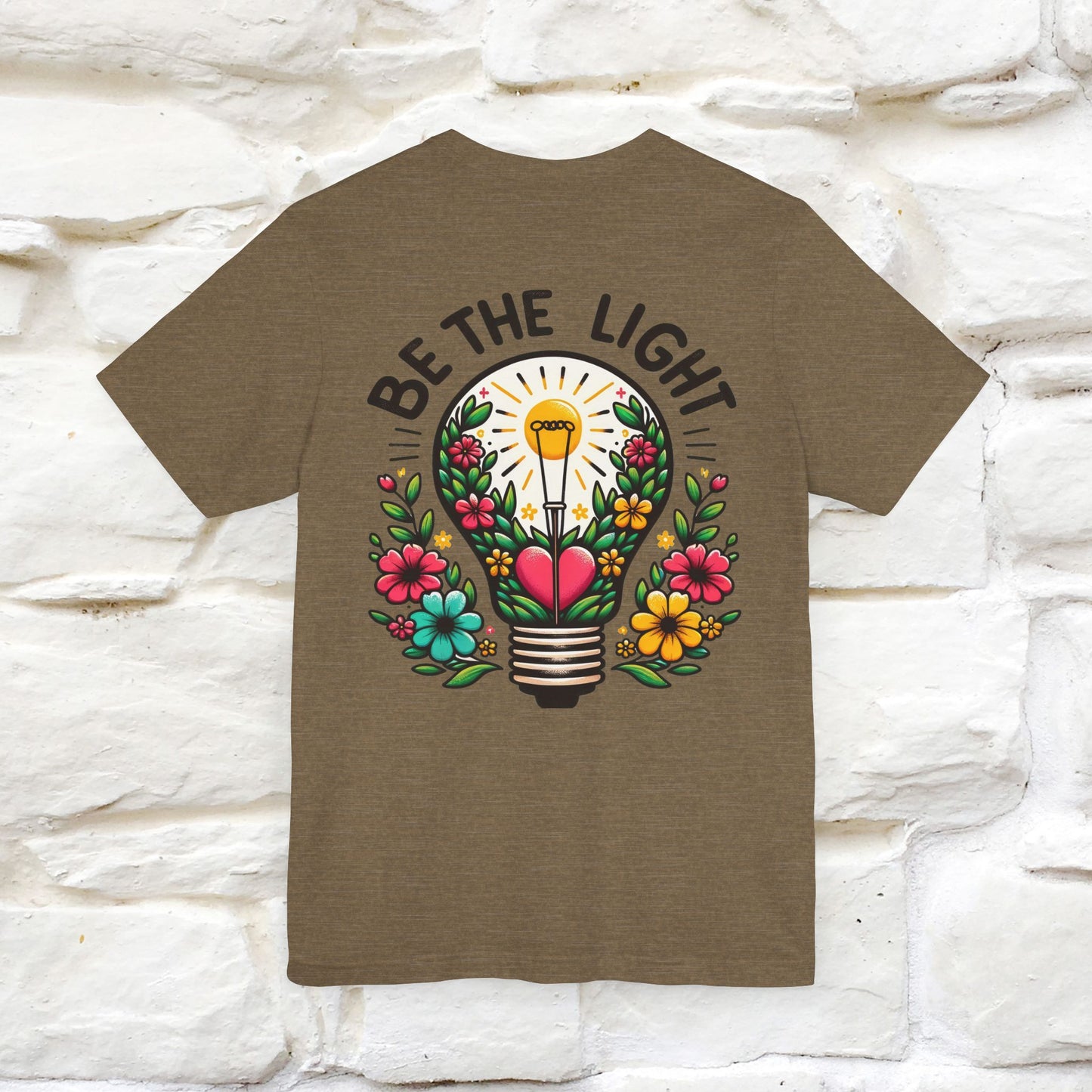 "Be The Light" Cat T-shirt for Men & Women | 100% Cotton* | Cat Lover Tee | Front & Back Design