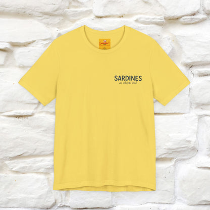 "Sardines In Olive Oil" Cute T-shirt | Front & Back Design|Nunu&Miao Studio