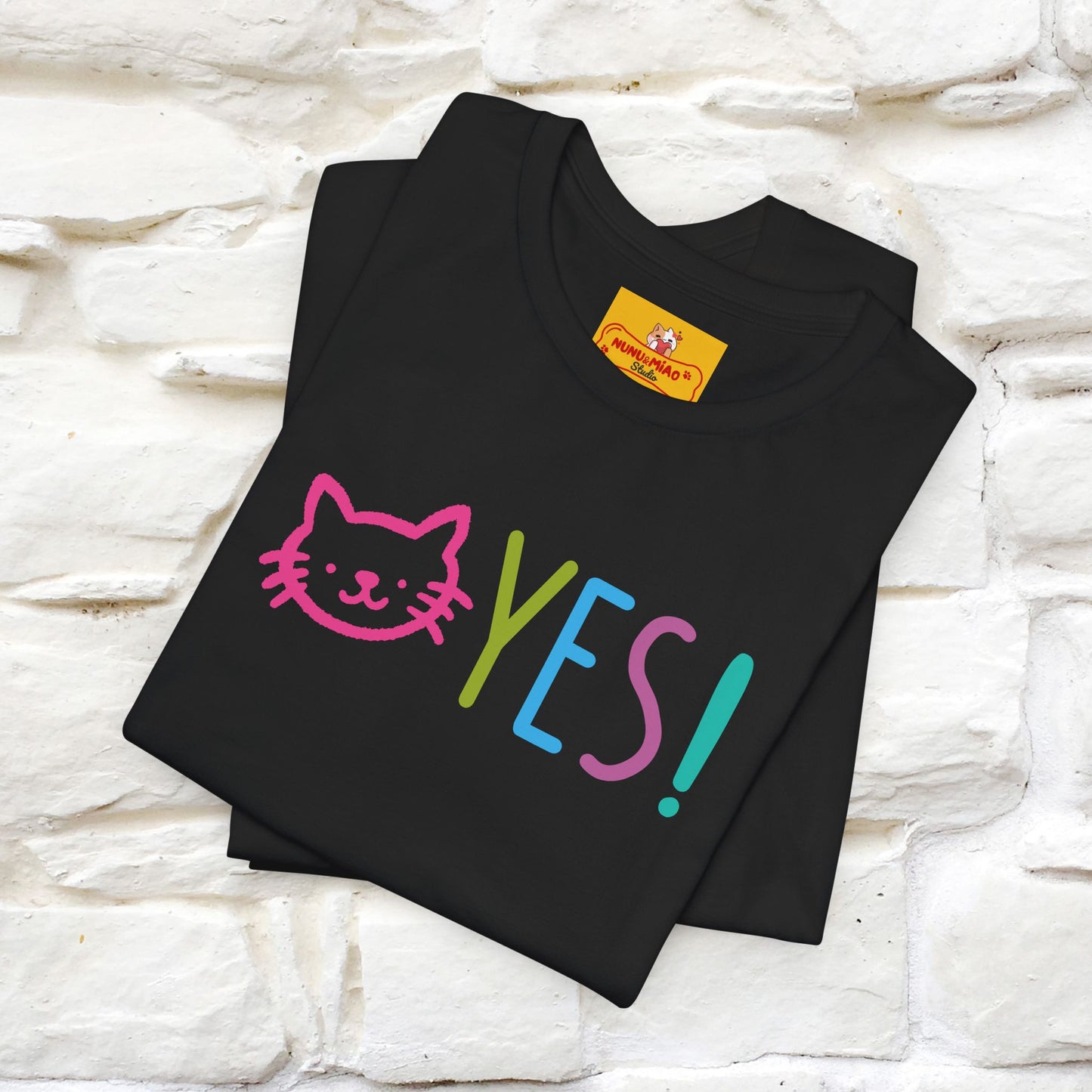 "Yes, Just Do It" Cat T-Shirt| Front & Back Design | Nunu&Miao Studio