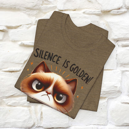 ''Silence Is Golden, Stop Talking'' T-shirt for Men and Women 100% Cotton*