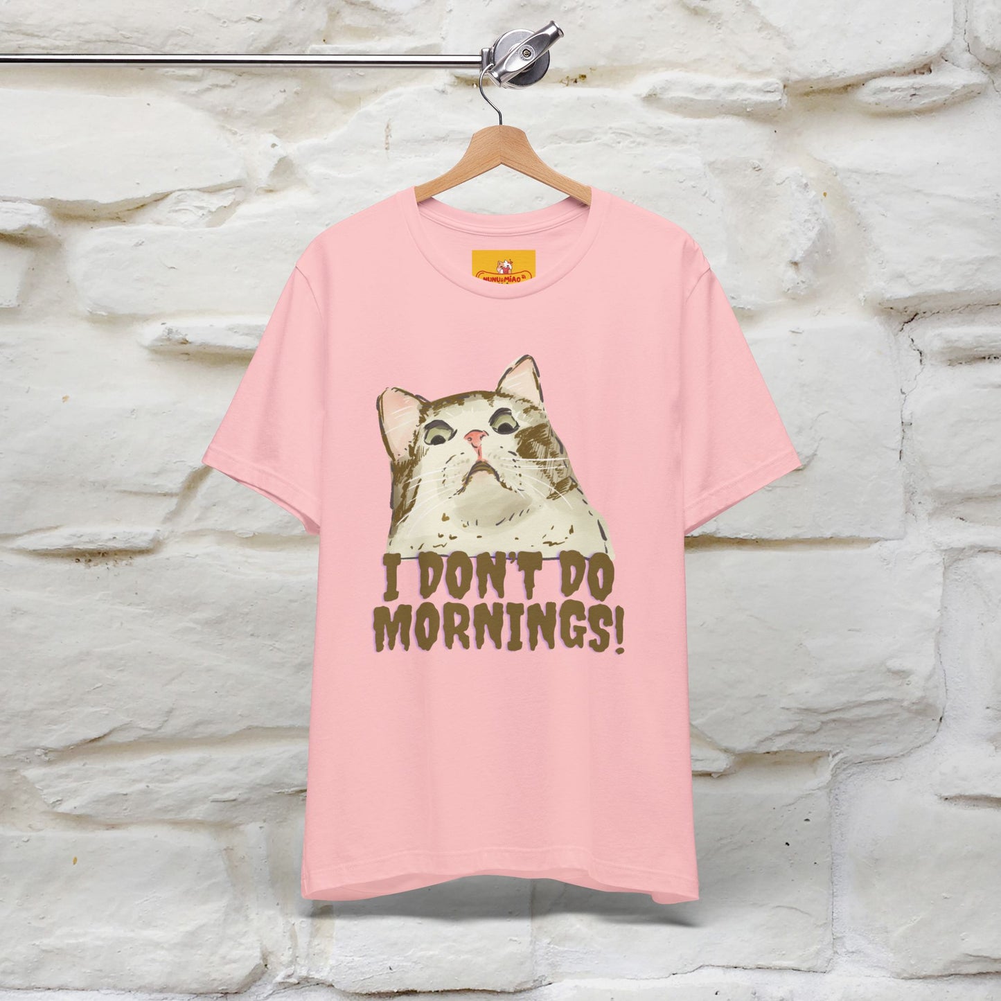 ''I Don't Do Mornings''  Cat T-shirt | Cat T-Shirt | Nunu&Miao Studio