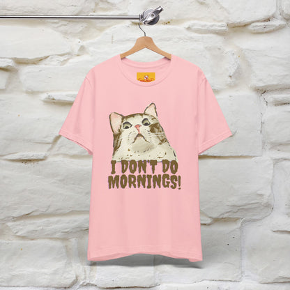 ''I Don't Do Mornings''  Cat T-shirt | Cat T-Shirt | Nunu&Miao Studio