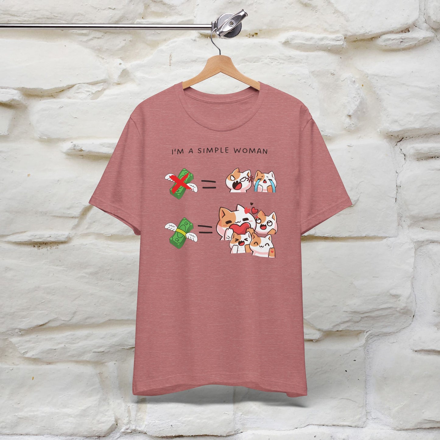 "I'm A Simple Woman" Funny Cat T-shirt for Women | 100% Cotton* 🐾