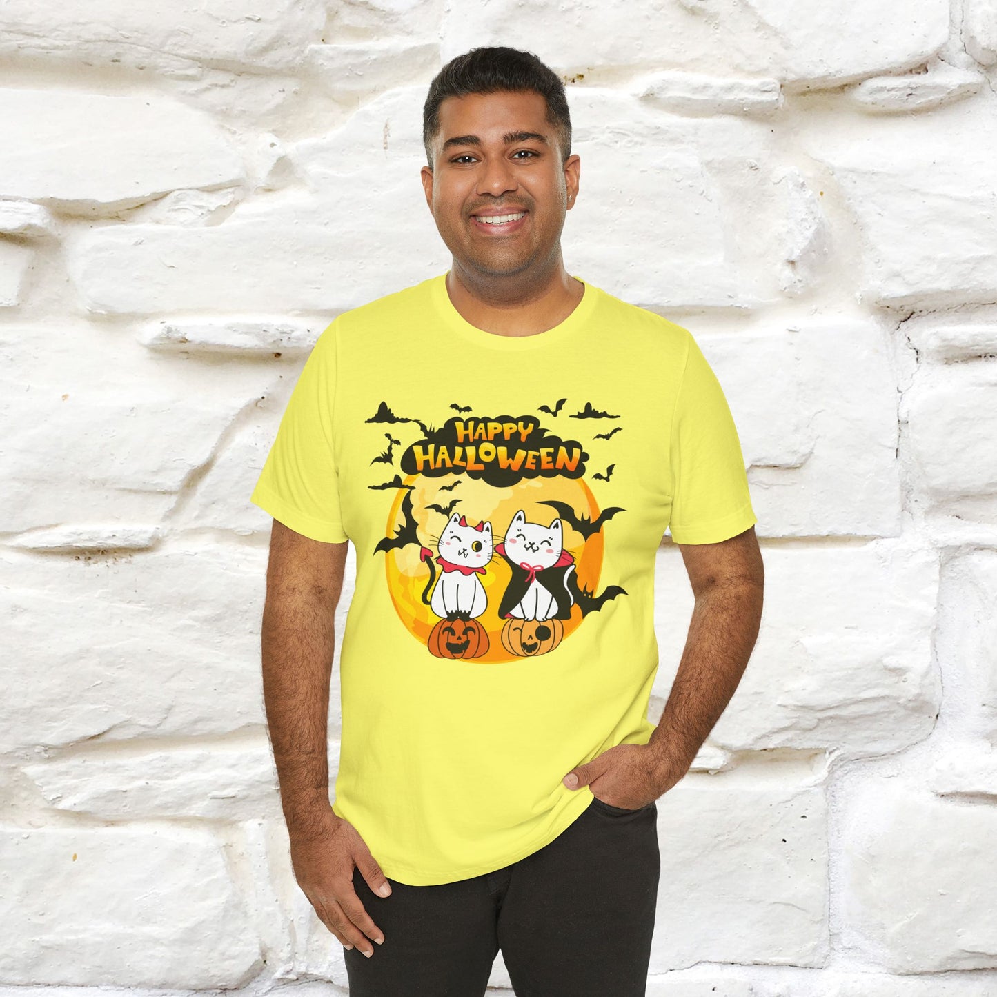 "Happy Halloween Cat Couple " Cat  T-shirt |Nunu&Miao Studio - Nunu&Miao Studio