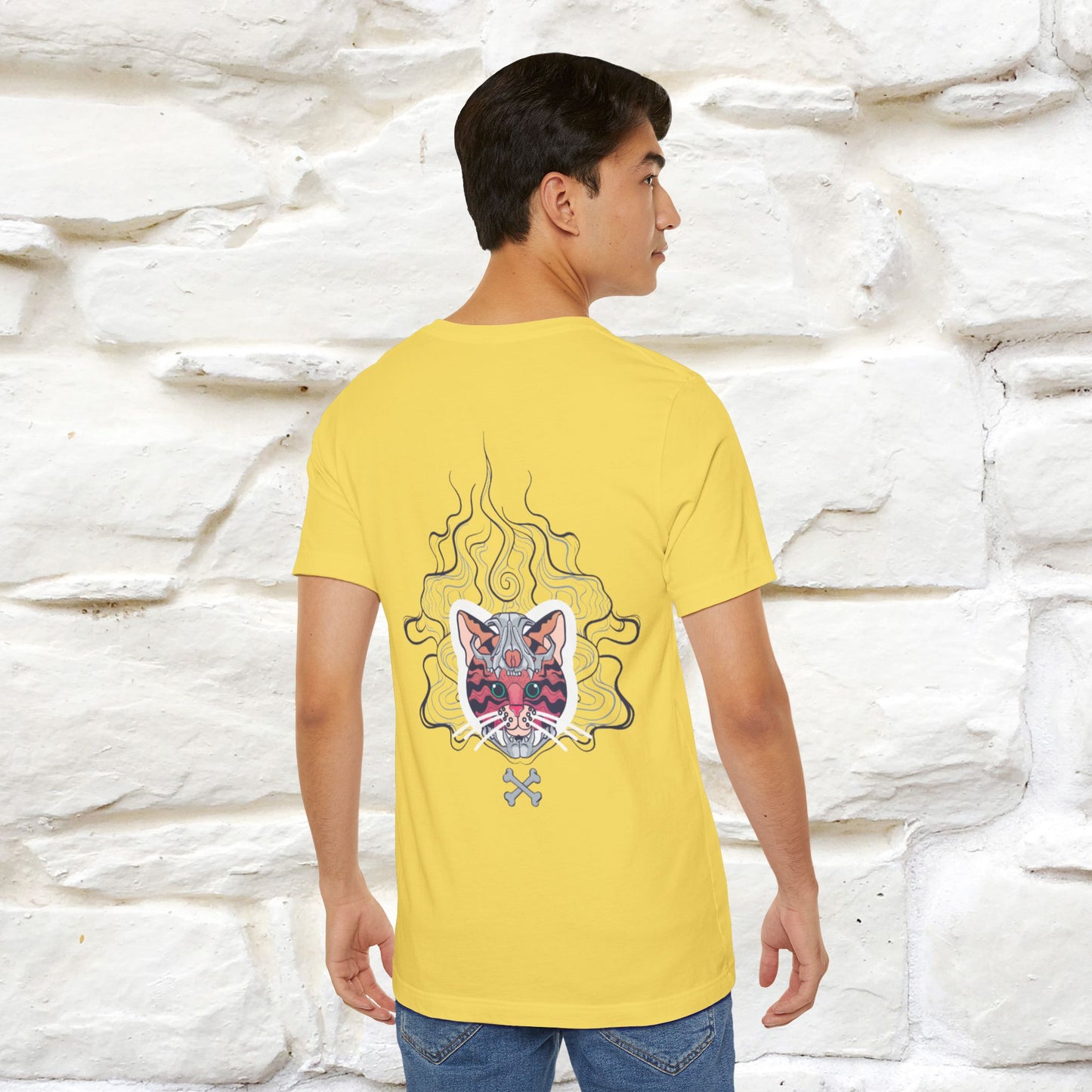 ''Air Fire Cat'' | Cat T-Shirt Front and Back Design | Nunu&Miao Studio