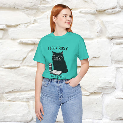 "I Look Busy But I'm Just Overwhelmed" |Cat T-Shirt | Nunu&Miao Studio