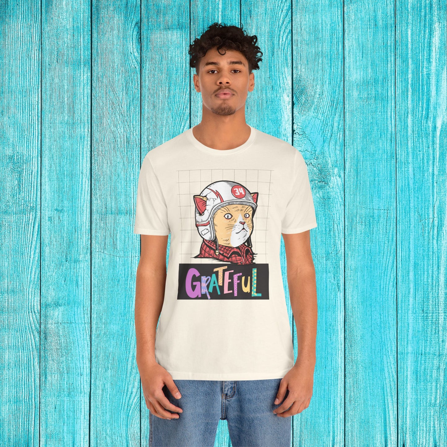 ''Grateful''  Cat T-shirt for Men and Women  100% Cotton*