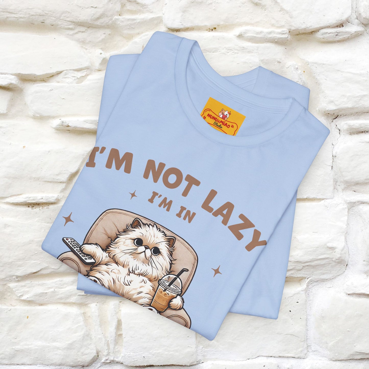 "I'm Not Lazy I'm In Energy-Saving Mode " Cat T-shirt |Nunu&Miao Studio