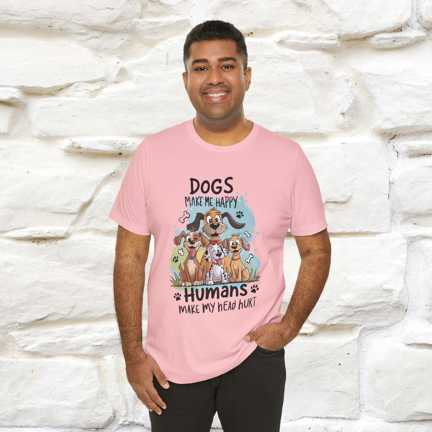" Dogs Make Me Happy ..."  T-shirt |Nunu&Miao Studio