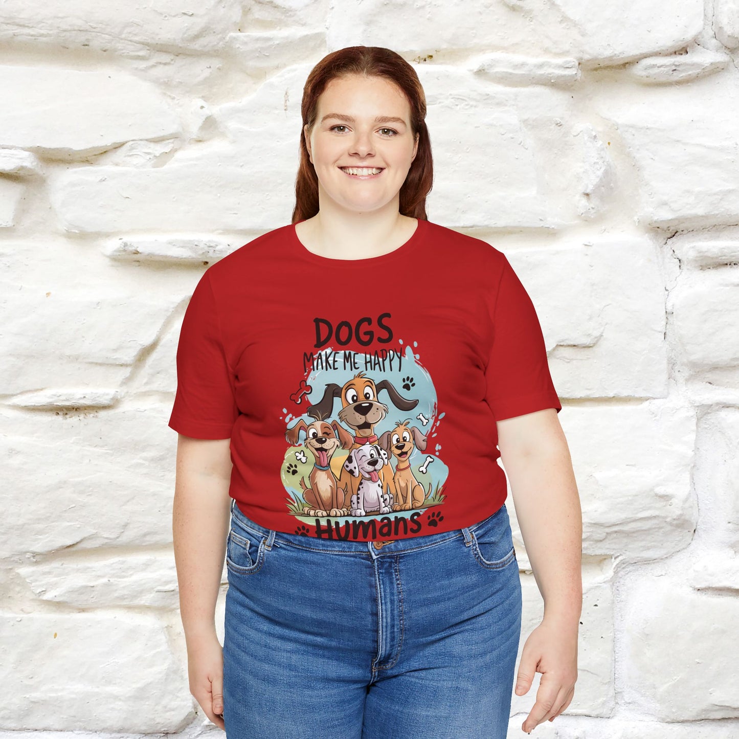 " Dogs Make Me Happy ..."  T-shirt |Nunu&Miao Studio