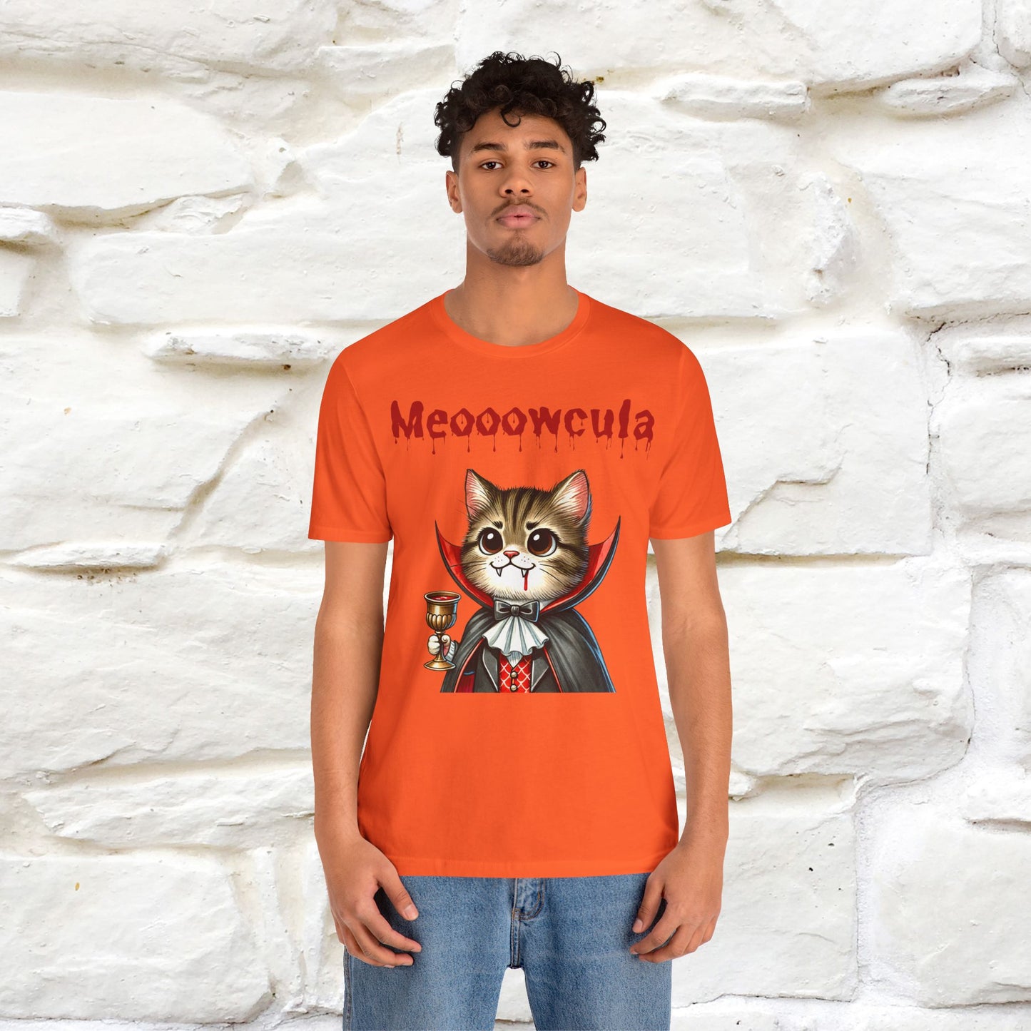 Meooowcula T-Shirt for Men & Women | 100% Cotton Spooky Cat Lover Tee