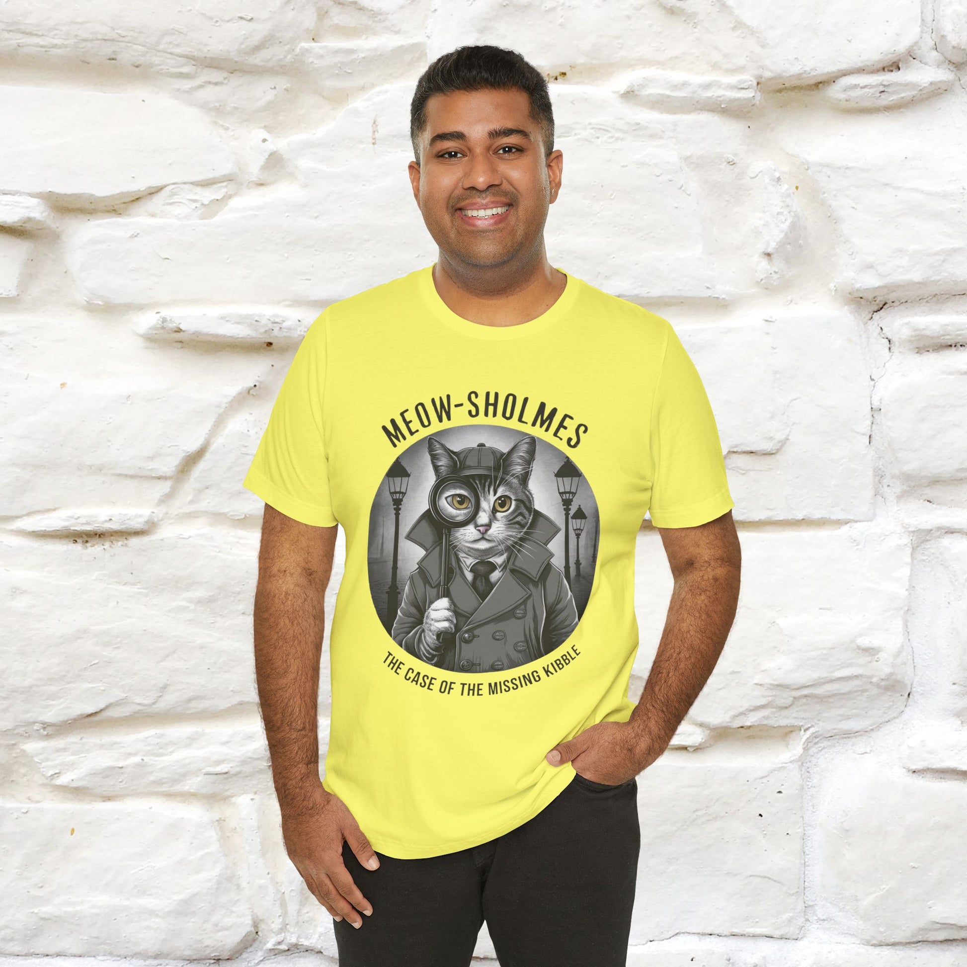 ''Meow-Sholmes: The Case of the Missing Kibble'' | Detective Cat Tee | Nunu&Miao Studio - Nunu&Miao Studio